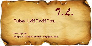Tuba Lóránt névjegykártya